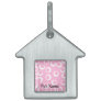 Abstract Pattern. Pink and White. Pet Tags