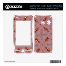 Abstract Pattern red colored Skins For LG Rumor Touch
