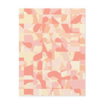 Abstract Pattern Terracotta, Pink & Cream Colors. Post Card
