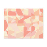 Abstract Pattern Terracotta, Pink & Cream Colors. Postcard