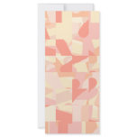 Abstract Pattern Terracotta, Pink & Cream Colors. Customized Rack Card