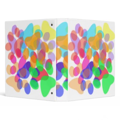 Abstract Paw Prints Binder by SjStevenson
