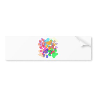 Abstract Paw Prints Bumper Sticker I by SjStevenson