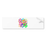 Abstract Paw Prints Bumper Sticker I