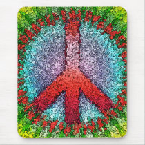 Abstract Peace Sign mousepads