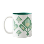 Abstract Peacock Feather mugs