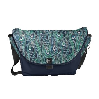 Abstract Peacock Feathers Commuter Bag