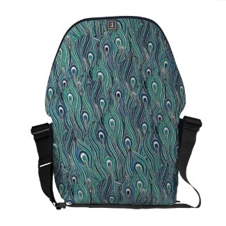 Abstract Peacock Feathers Commuter Bag