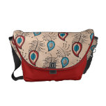 Abstract Peacock Feathers Messenger Bag