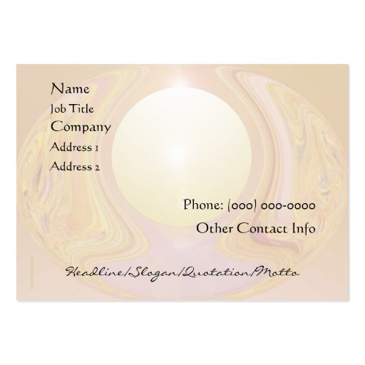 Abstract Pearl Light Business Card (front side)
