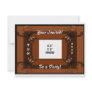 Abstract Photo Frame Orange Personalized Announcement