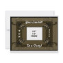 Abstract Photo Frame Sepia Personalized Announcement