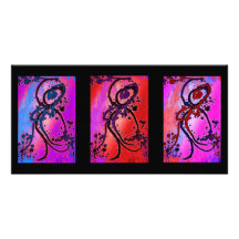 Abstract photocard- Three dancers Personalized Photo Card