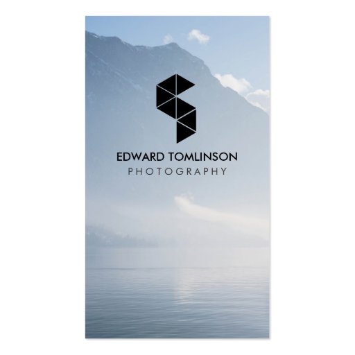 Abstract Photography Logo (black) with Your Photo Business Cards
