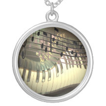 Abstract Piano Necklace