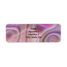 Abstract Pink and Purple Return Address Labels