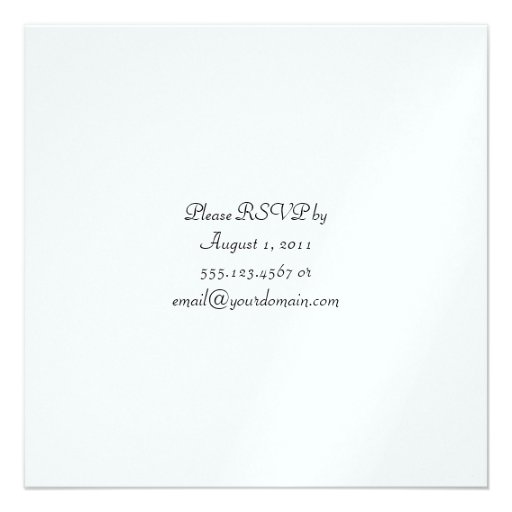 Abstract Pink Blue Gray Floral Post Wedding Personalized Invites
