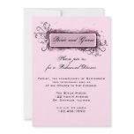 Abstract Pink Floral Rehearsal Dinner Personalized Invite
