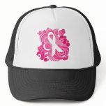 Abstract Pink Ribbon Products Mesh Hat