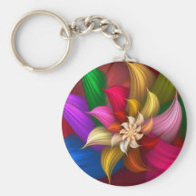 Abstract Pinwheel Key Chain
