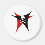 Abstract Pirate Flag Fridge Magnet