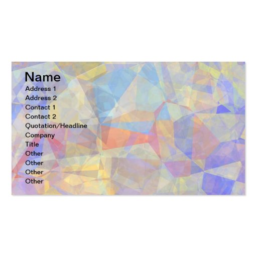 Abstract Polygons 36 Business Cards (front side)
