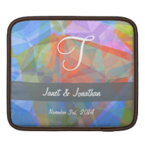 Abstract Polygons 44 Customizable Monogram ipad sleeves