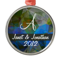 Abstract Polygons 45 Customizable Monogram ornaments