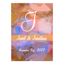 Abstract Polygons 48 Customizable Monogram invitations
