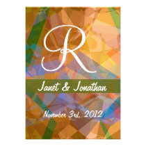 Abstract Polygons 49 Customizable Monogram invitations