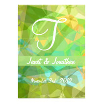 Abstract Polygons 49 Customizable Monogram invitations