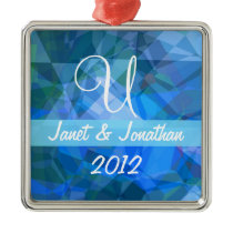 Abstract Polygons 51 Customizable Monogram ornaments