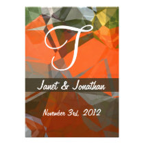 Abstract Polygons 57 Customizable Monogram invitations