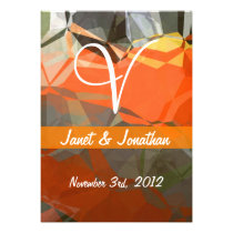 Abstract Polygons 58 Customizable Monogram invitations