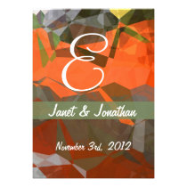 Abstract Polygons 59 Customizable Monogram invitations