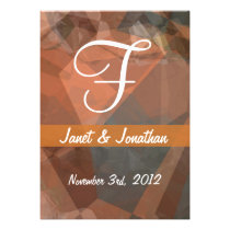 Abstract Polygons 63 Customizable Monogram invitations