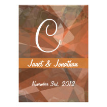 Abstract Polygons 65 Customizable Monogram invitations