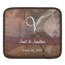 Abstract Polygons 66 Customizable Monogram ipad sleeves