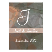 Abstract Polygons 71 Customizable Monogram invitations