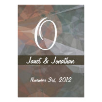 Abstract Polygons 72 Customizable Monogram invitations