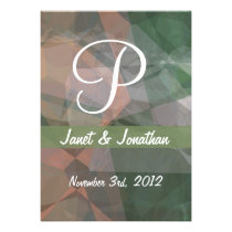 Abstract Polygons 73 Customizable Monogram invitations