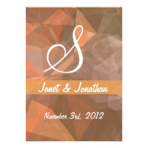 Abstract Polygons 75 Customizable Monogram invitations