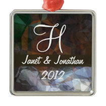 Abstract Polygons 80 Customizable Monogram ornaments