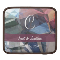 Abstract Polygons 88 Customizable Monogram ipad sleeves
