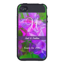 Abstract Polygons 8 Monogram iPhone 4 Cases