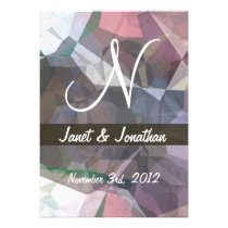 Abstract Polygons 91 Customizable Monogram invitations