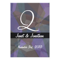 Abstract Polygons 93 Customizable Monogram invitations