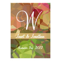Abstract Polygons 94 Customizable Monogram invitations