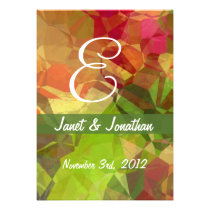 Abstract Polygons 96 Customizable Monogram invitations