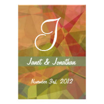 Abstract Polygons 99 Customizable Monogram invitations